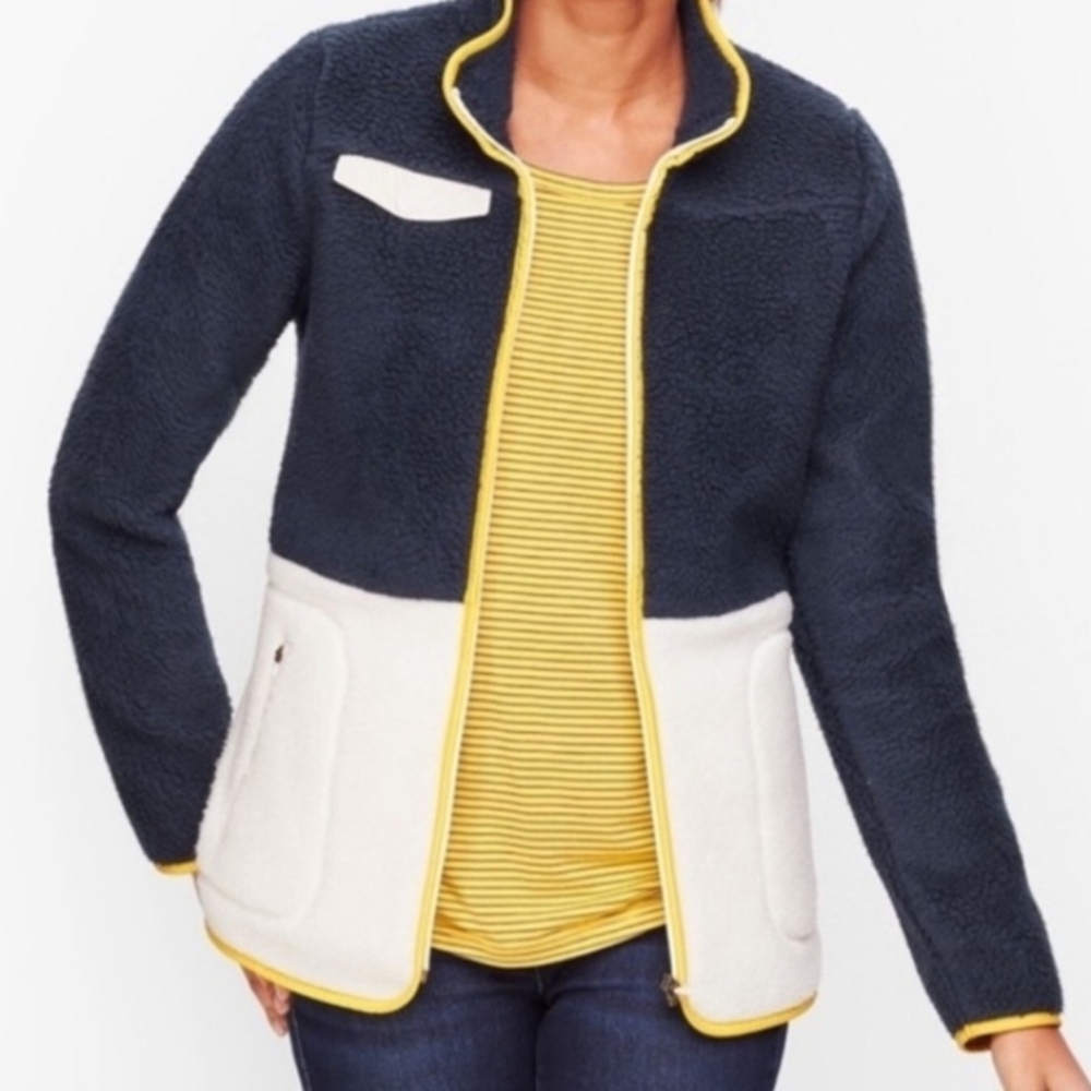 NWT Talbots Sherpa Fleece Jacket, Size L
